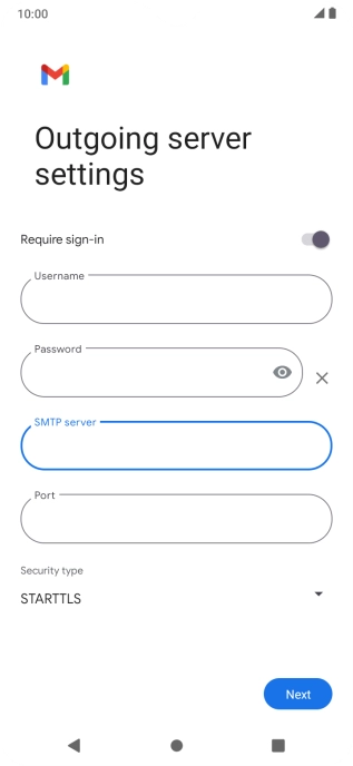 Press the field below 