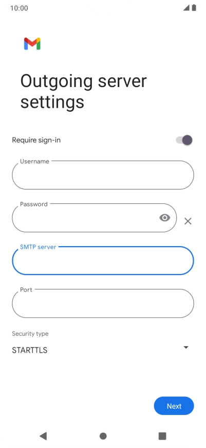 Press the field below 