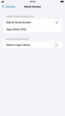 To add new downloaded apps to both the home screen and App Library, press Add to Home Screen.