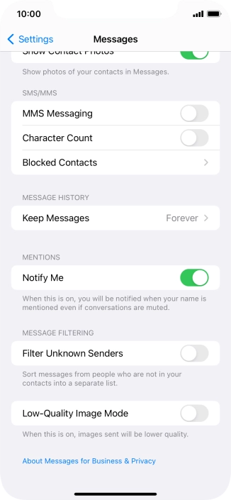 Press the indicator next to 