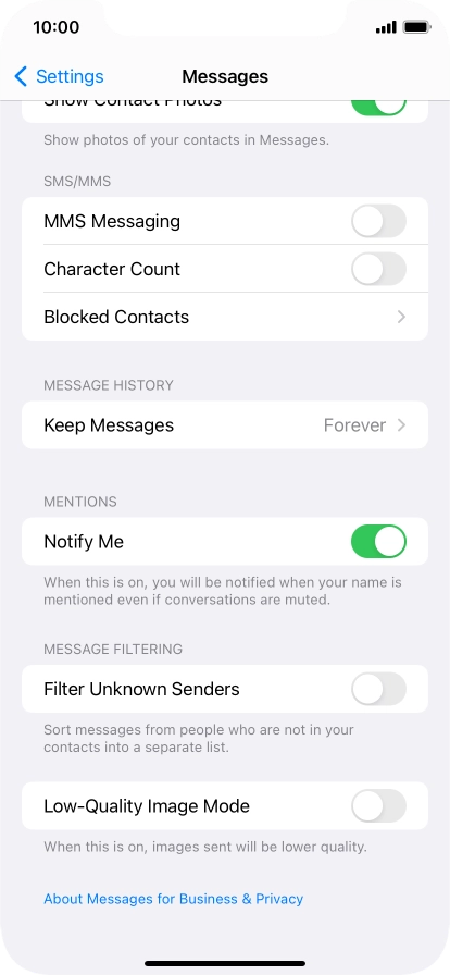 Press the indicator next to 