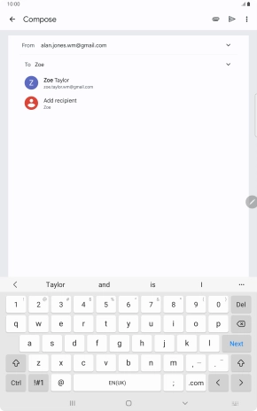 Press the required contact.