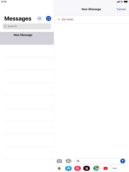 Press the send icon.