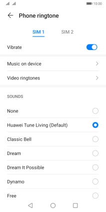 Press the required SIM.