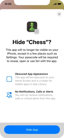 Press Hide App.