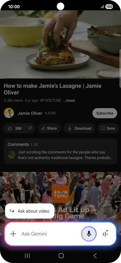 Press Ask about video. Press Ask about video.