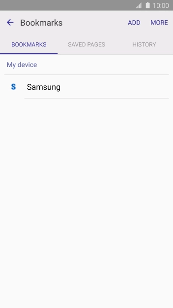 Press the required bookmark.