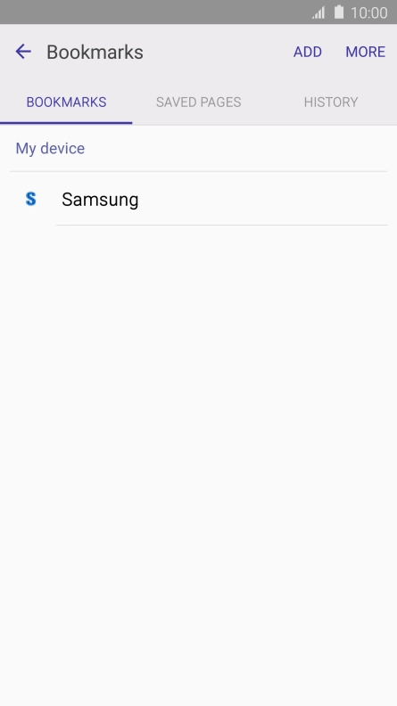 Press the required bookmark.