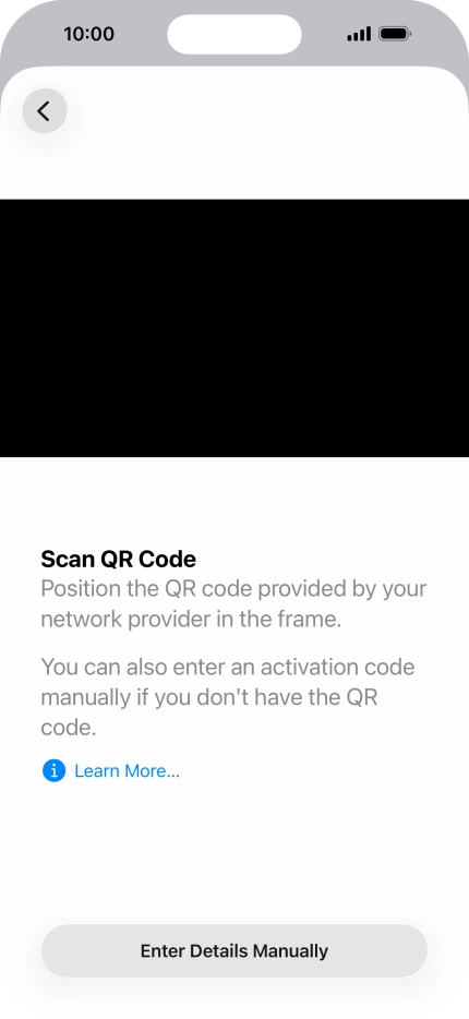 Place the QR code you've received inside the phone camera frame to scan the code.
