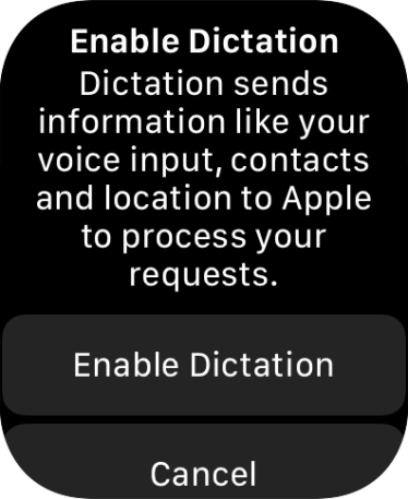 If you turn on the function, press Enable Dictation.