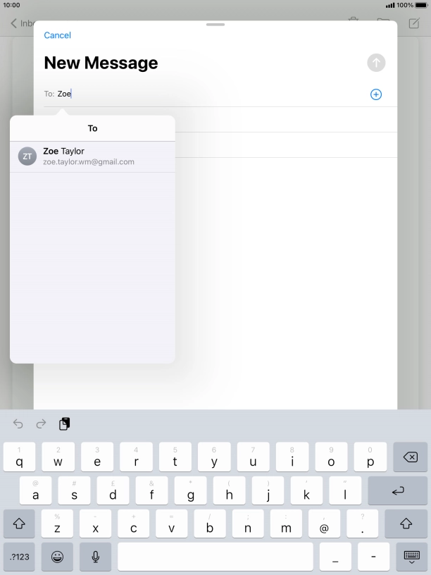 Press the required contact. Press the required contact.