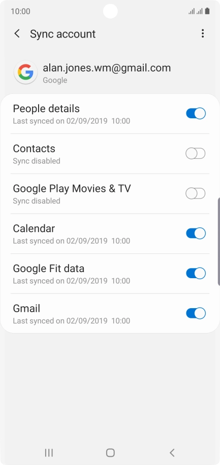 Press the indicator next to 