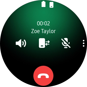 Press the end call icon. Press the end call icon.