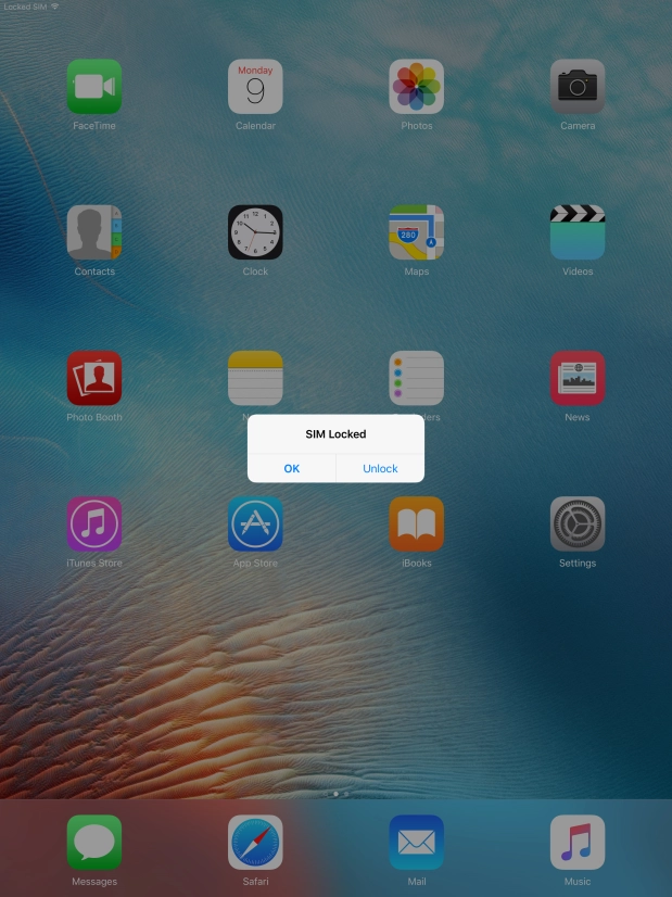 If your SIM is locked, press Unlock.