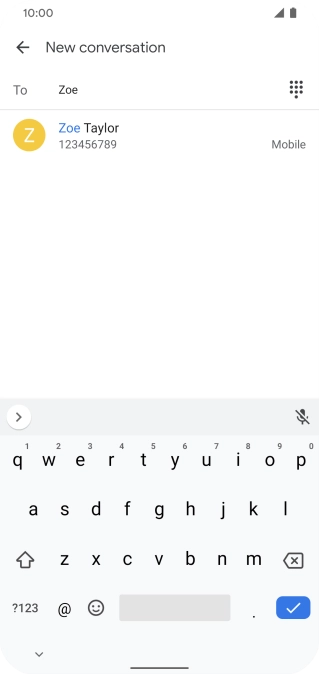 Press the required contact.
