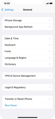 Press Transfer or Reset iPhone.