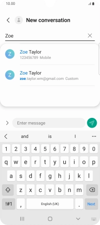 Press the required contact.