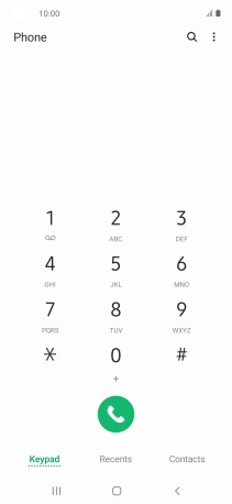 Press the menu icon.
