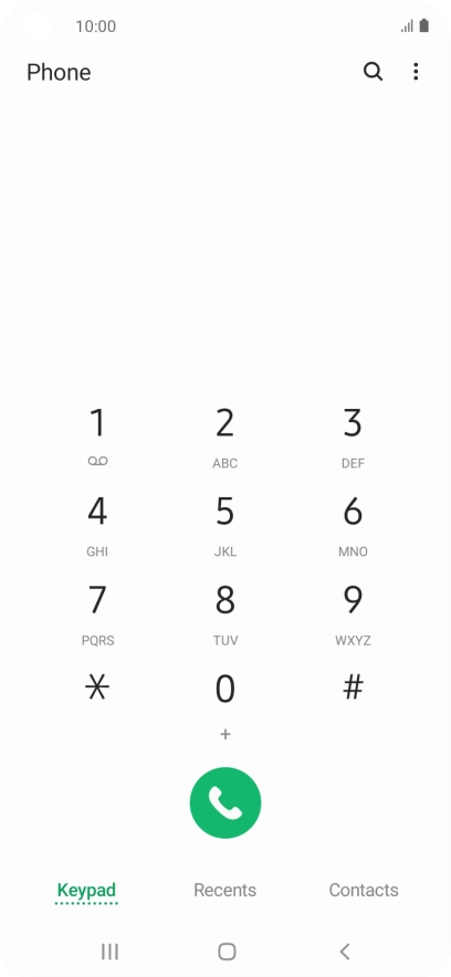 Press the menu icon.