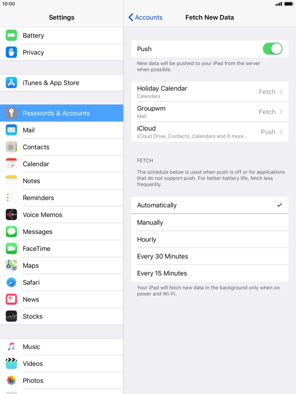 Press the indicator next to Press the indicator next to