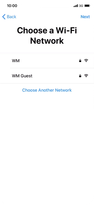 Press the required Wi-Fi network.