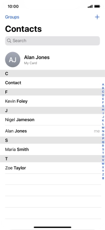 Press the new contact icon.