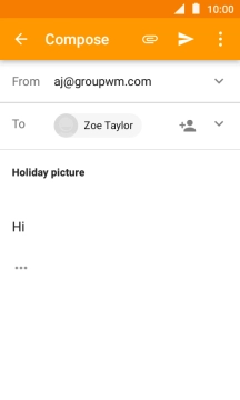 Press the attachment icon.