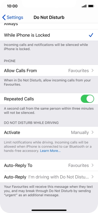 Press Auto-Reply To.