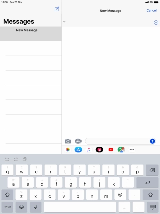 Press To: and key in the first letters of the recipient's name.