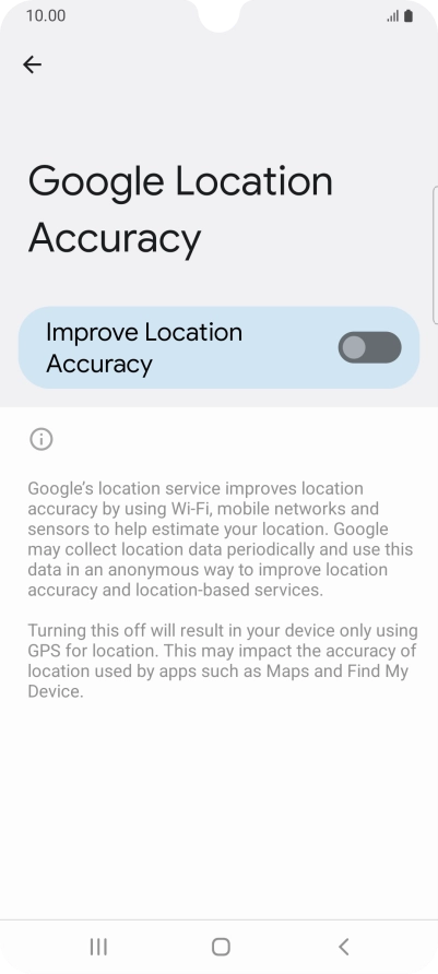 If you press the indicator next to 