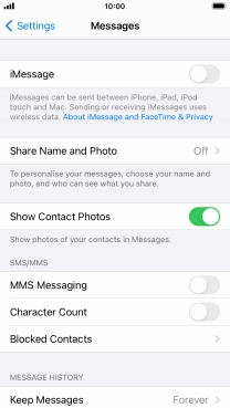 Press the indicator next to 