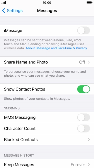Press the indicator next to 