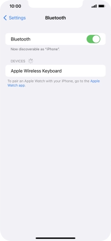 Press the required Bluetooth device and follow the instructions on the screen to pair the device with your phone.