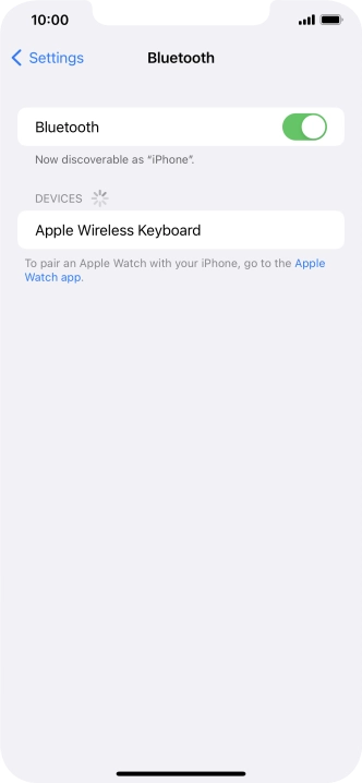 Press the required Bluetooth device and follow the instructions on the screen to pair the device with your phone.