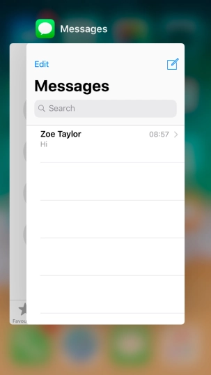 Slide the required application upwards to end it.