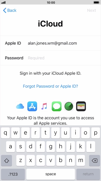 Press the field next to 
