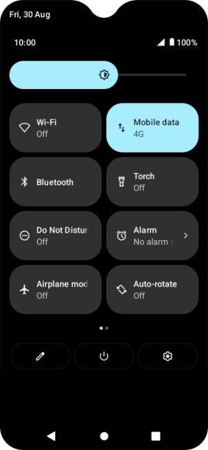 Press the settings icon.