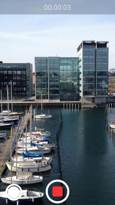 Press the stop icon to stop recording.