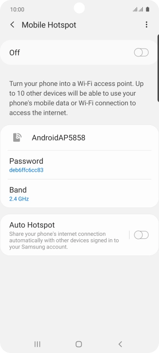 Press the menu icon.