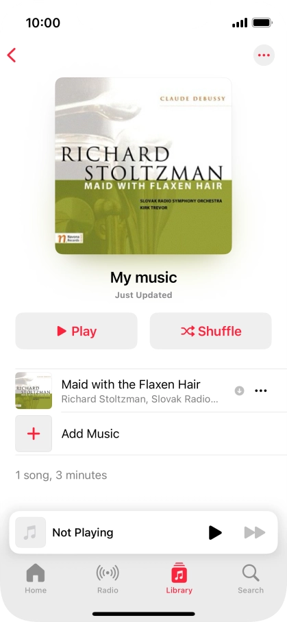 Go to the required category or playlist and press the required audio file.
