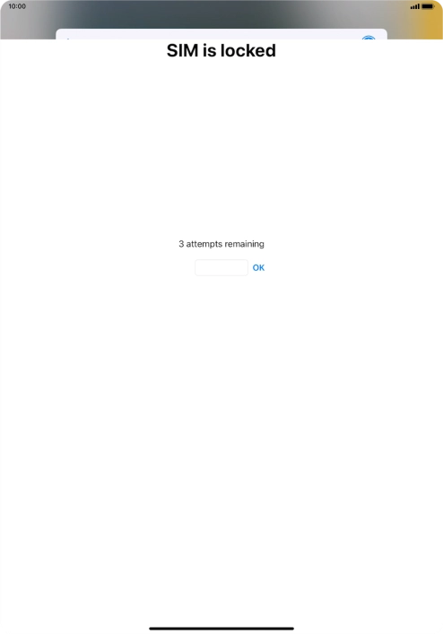 If your SIM is locked, key in your PIN and press OK. If your SIM is locked, key in your PIN and press OK.