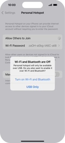 If Wi-Fi is turned off, press Turn on Wi-Fi and Bluetooth.