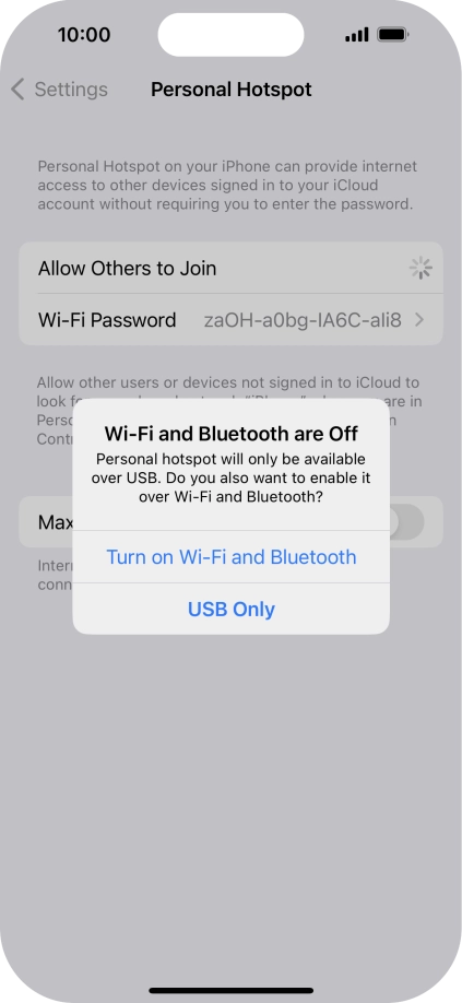 If Wi-Fi is turned off, press Turn on Wi-Fi and Bluetooth.