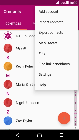 Press Import contacts.