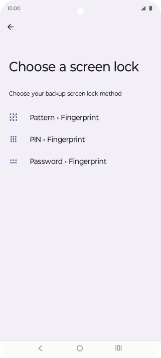 Press the required phone lock code and follow the instructions on the screen to create an additional phone lock code.