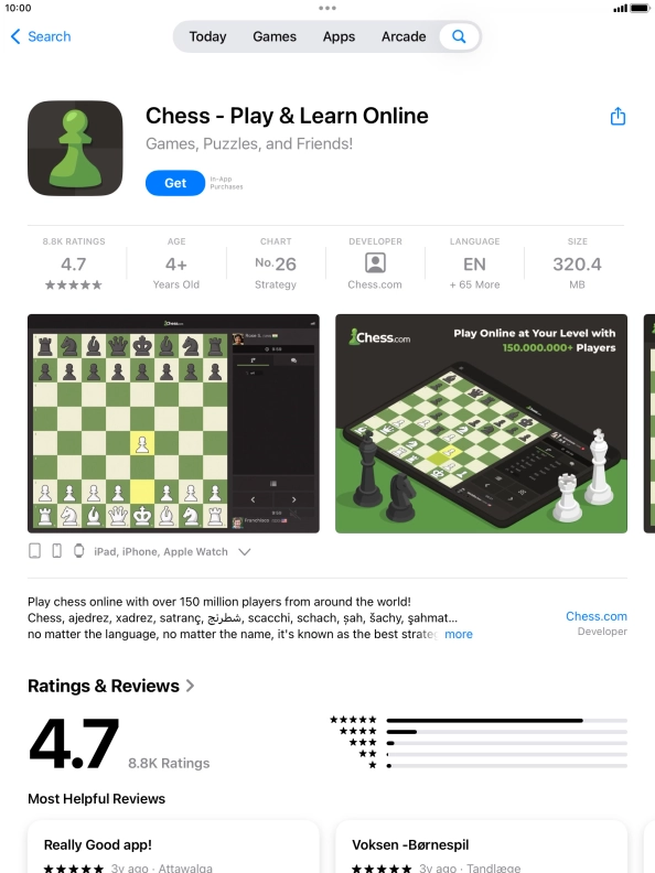 Press Get and follow the instructions on the screen to install the app.