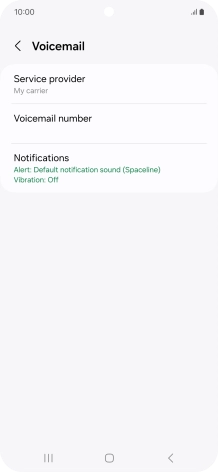 Press Voicemail number.