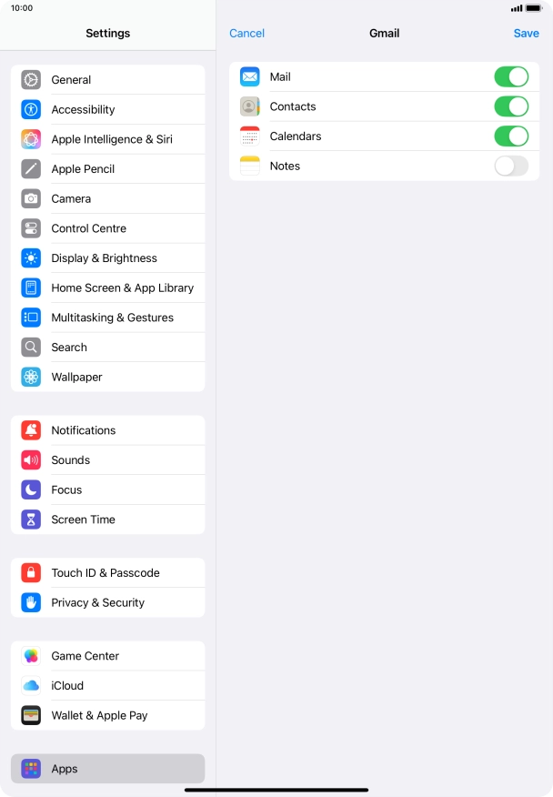If this screen is displayed, you email account has been recognised and set up automatically. Follow the instructions on the screen to key in more information and finish setting up your tablet.
