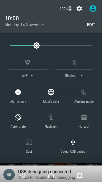 Press the sound settings icon to turn off silent mode.