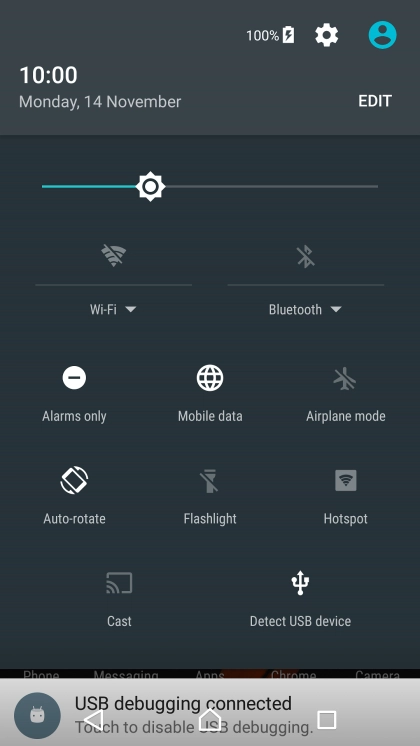 Press the sound settings icon to turn off silent mode.